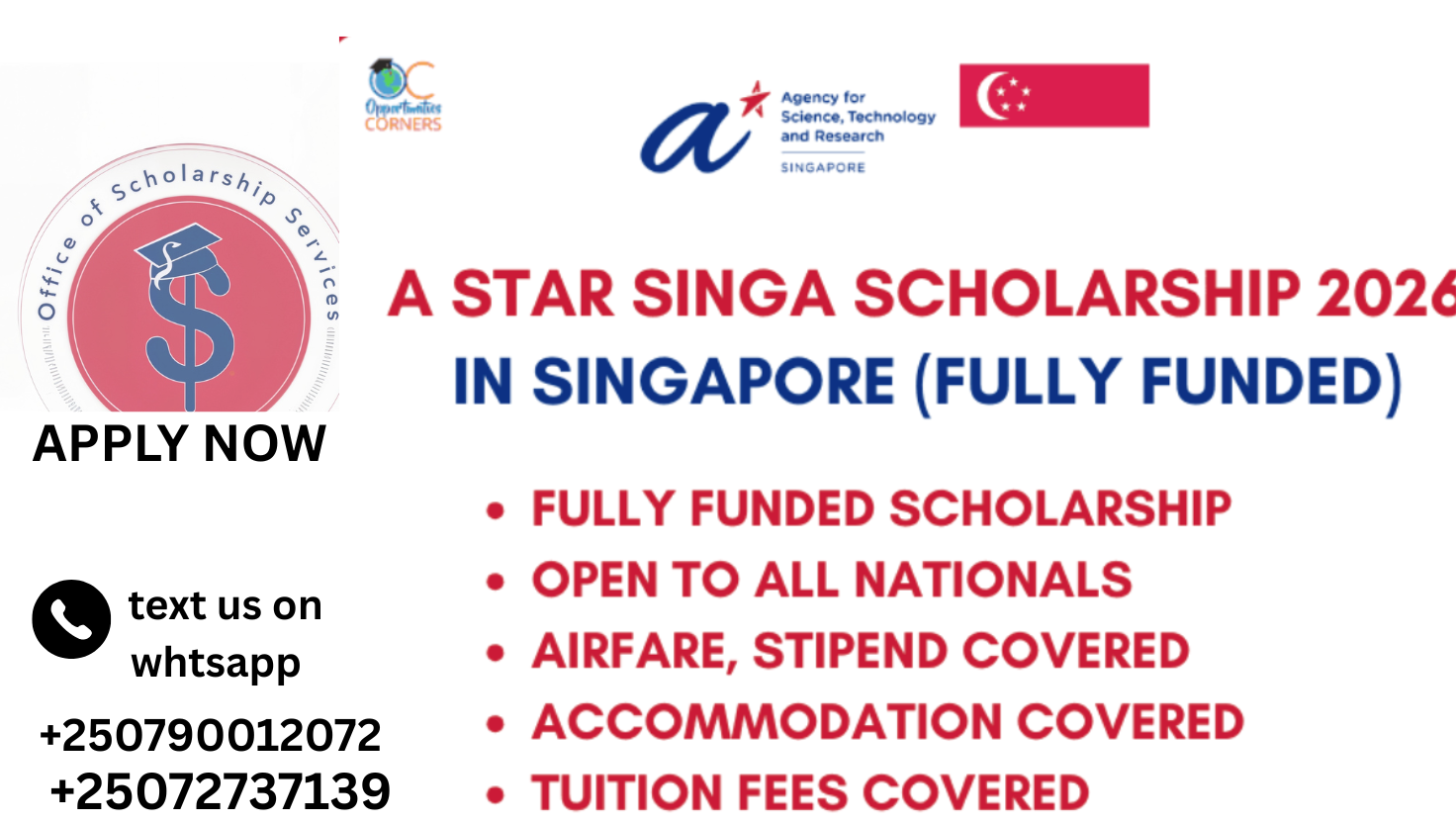 🎓 A*STAR SINGA Scholarship 2026: Fully Funded PhD in Singapore – Now Open!