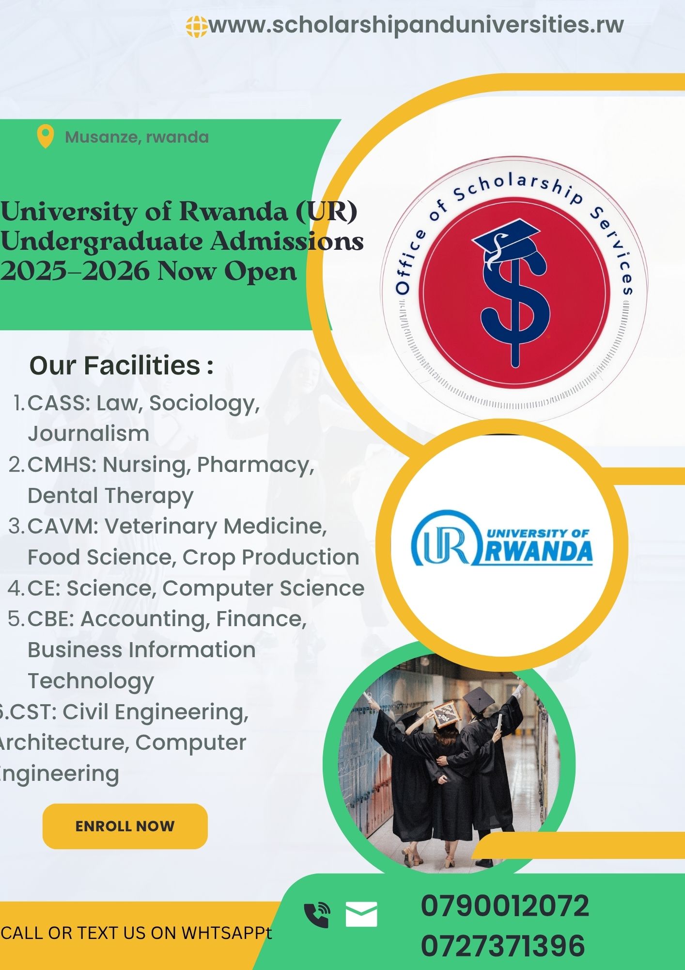  🎓 University of Rwanda (UR) Undergraduate Admissions 2025–2026 Now Open