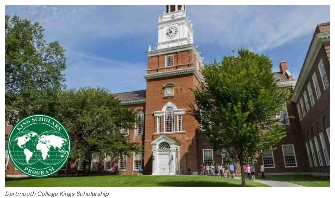 Dartmouth College King Scholarship 2025